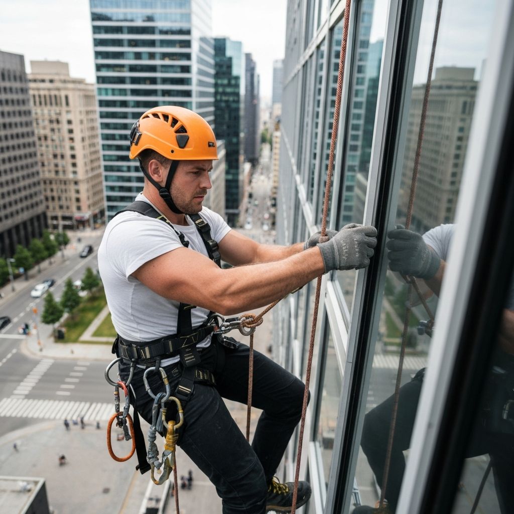 High-level glazing and leak investigation work